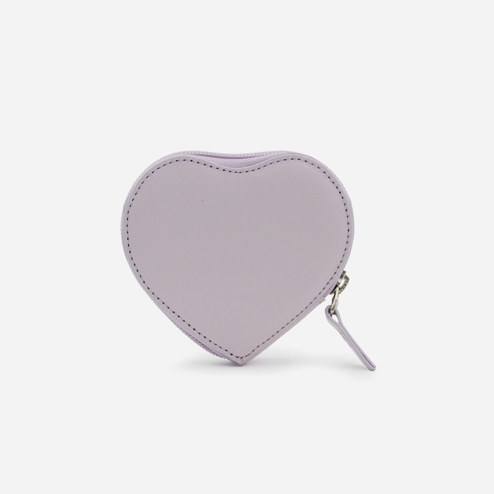 Monedero love de cuero para mujer - Rosado