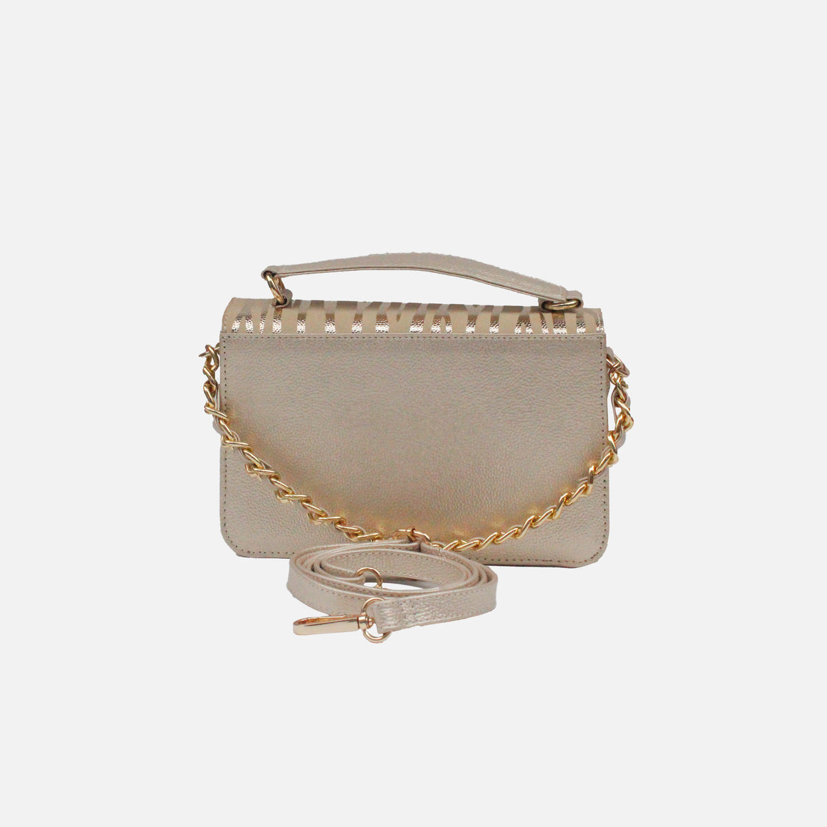 Bolso manos libres francis de cuero para mujer - Oro