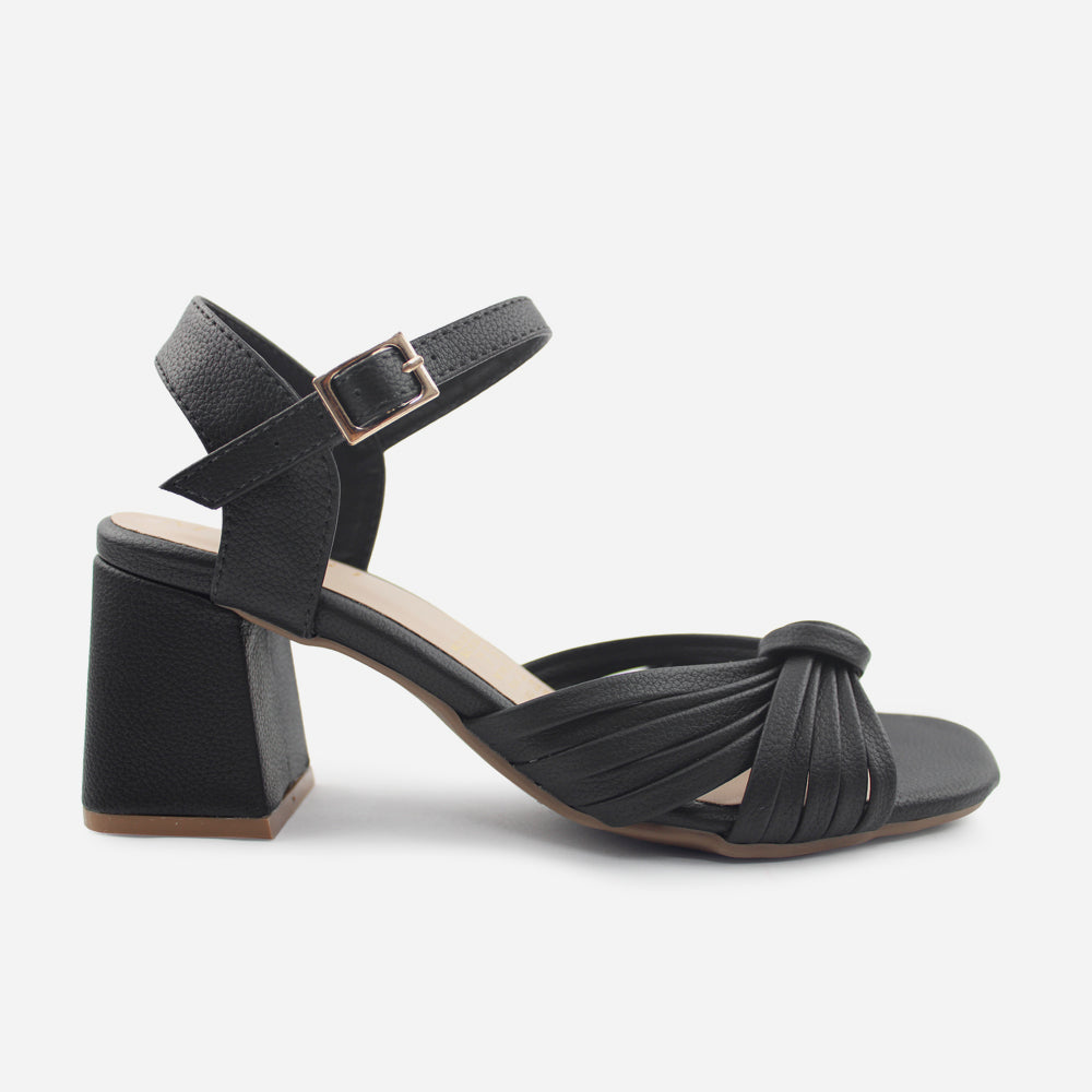 Sandalia tacon georgina de sintético para mujer - Negro