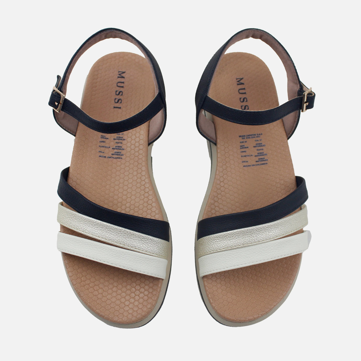 Sandalia flatform eva de sintético para mujer - Negro