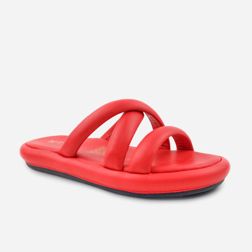 Sandalia flatform niebla de sintético para mujer - Rojo