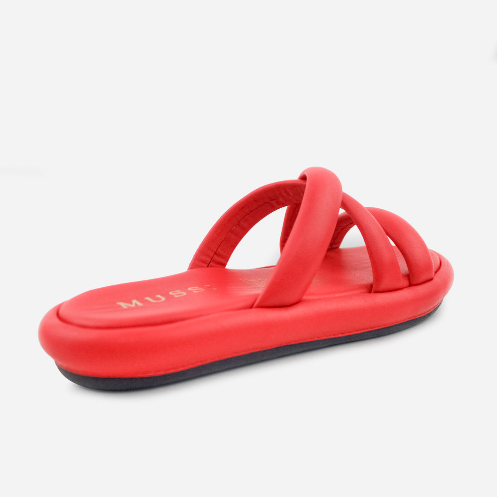 Sandalia flatform niebla de sintético para mujer - Rojo