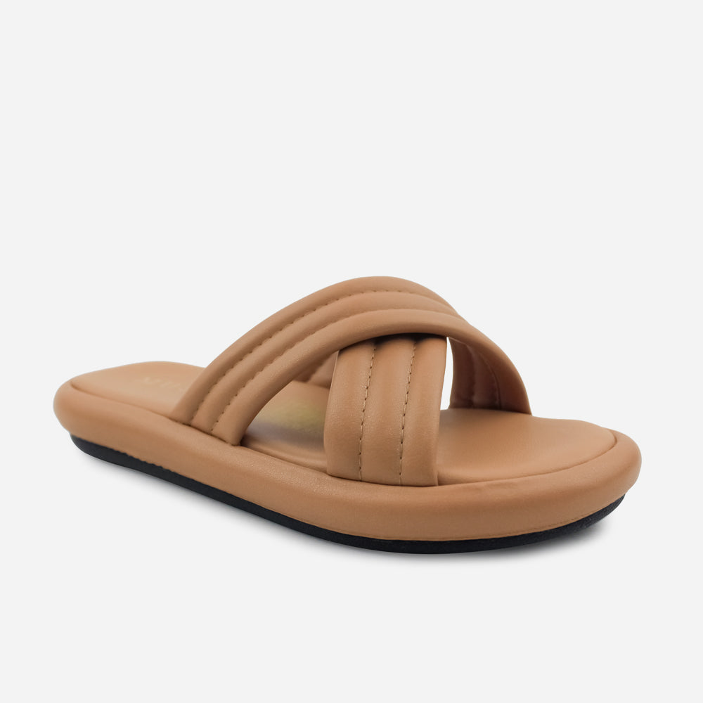 Sandalia flatform hazel de sintético para mujer - Almendra