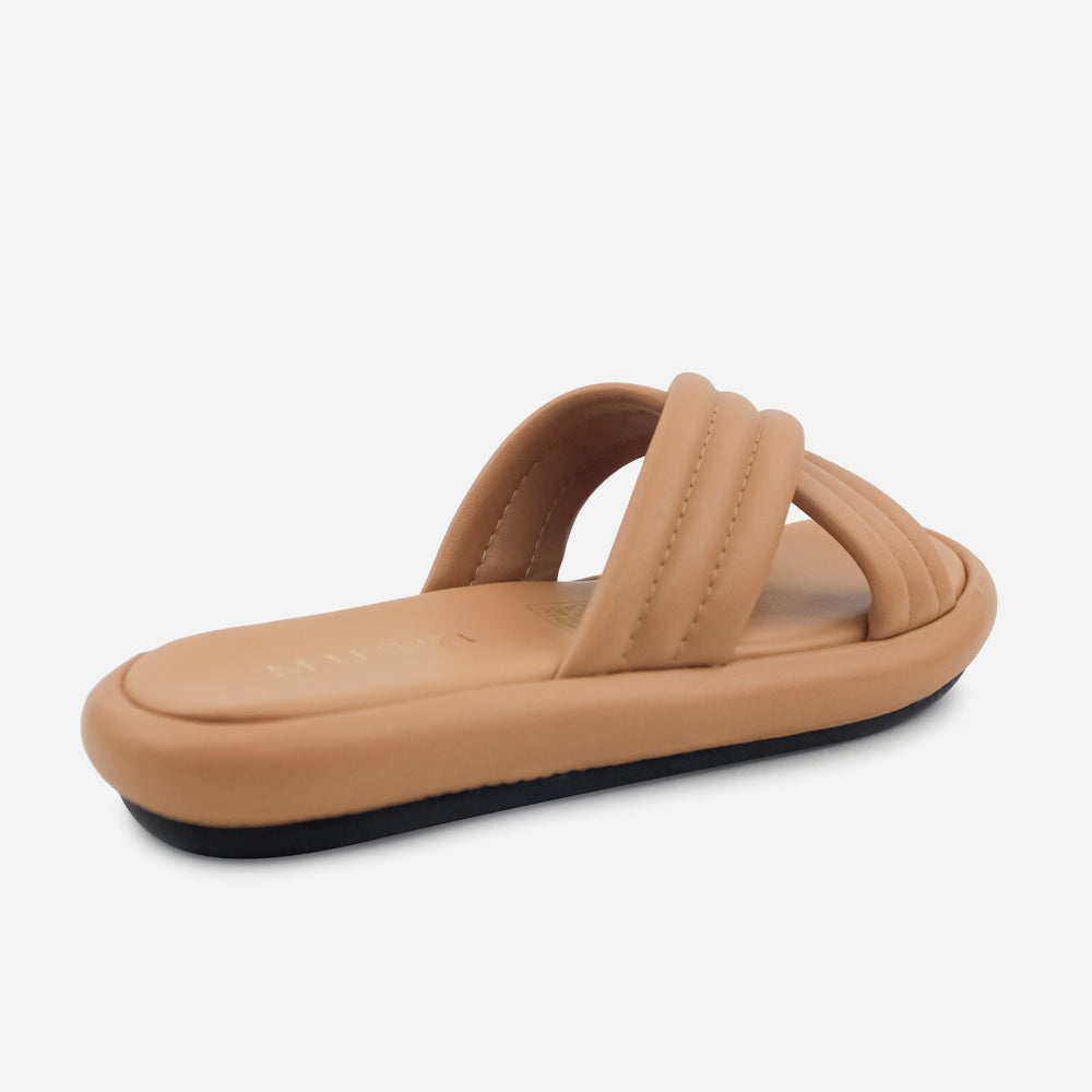 Sandalia flatform hazel de sintético para mujer - Almendra