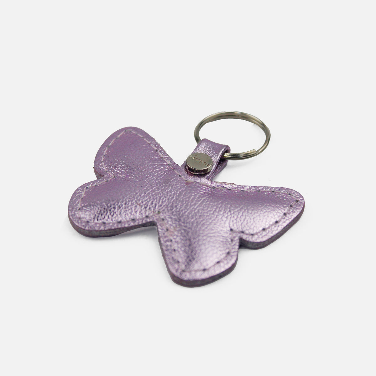 Llavero Mariposa de cuero para mujer - Morado