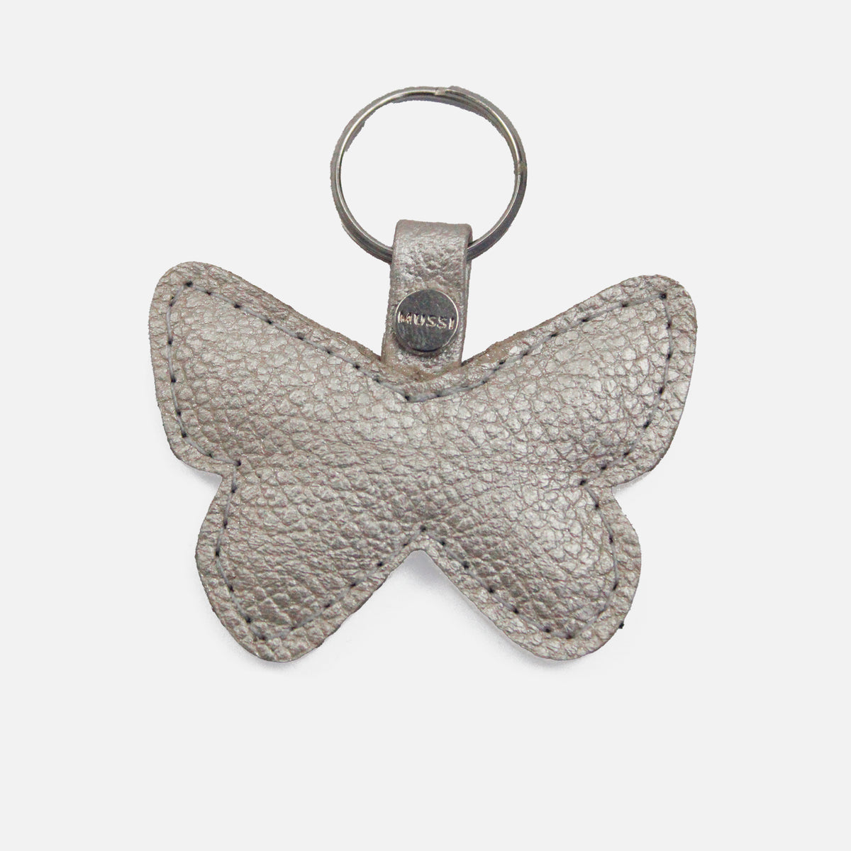 Llavero Mariposa de cuero para mujer - Champaña