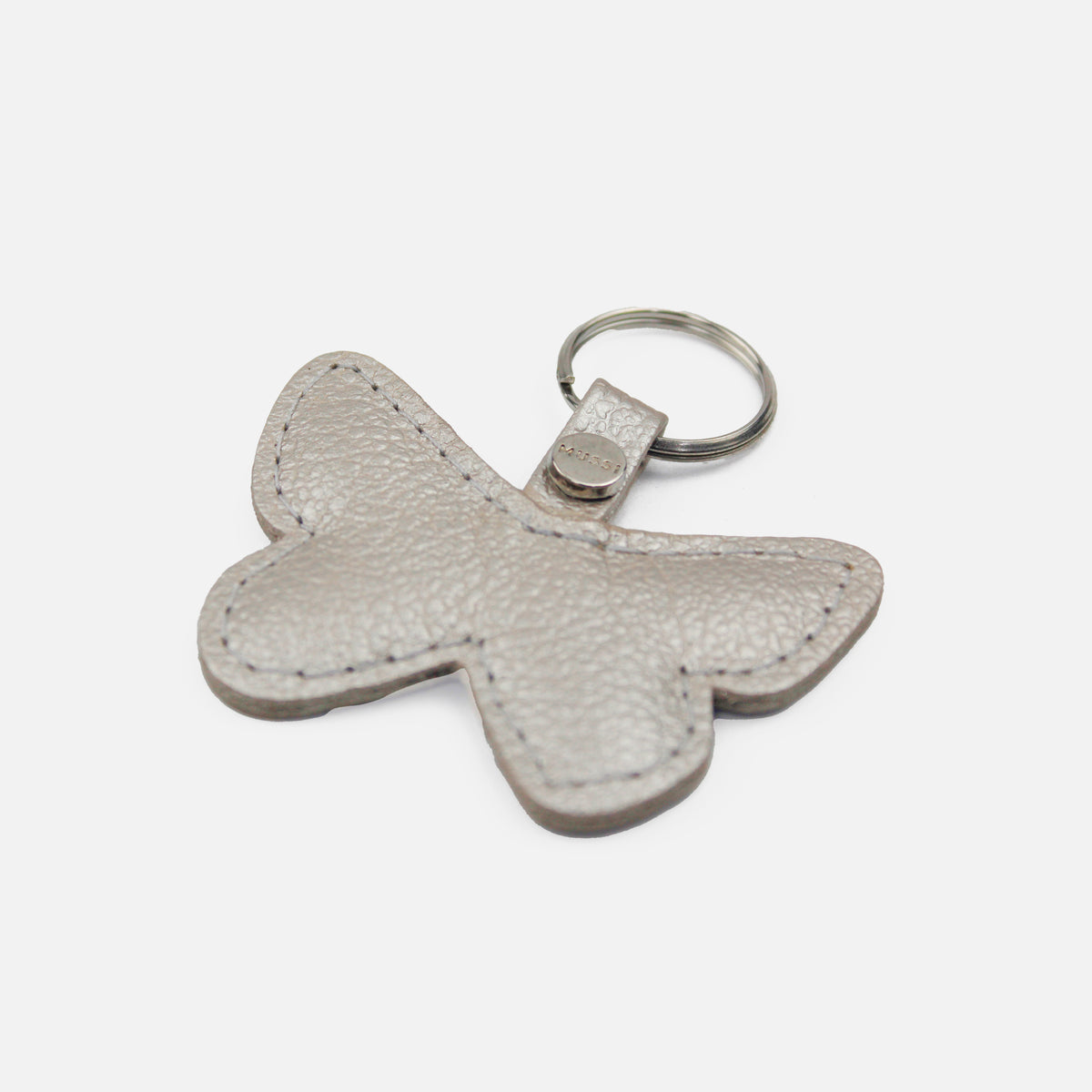 Llavero Mariposa de cuero para mujer - Champaña