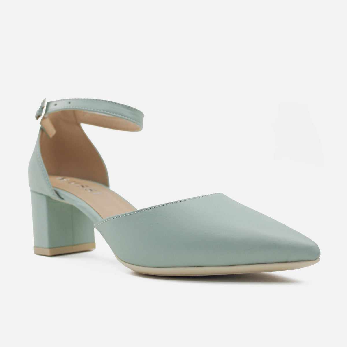 Tacones patrizia de cuero para mujer - Menta