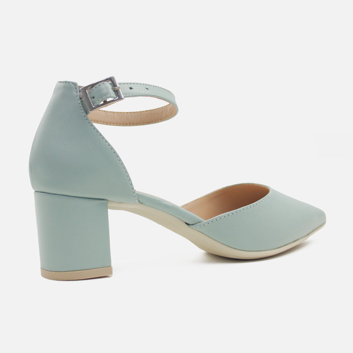 Tacones patrizia de cuero para mujer - Menta