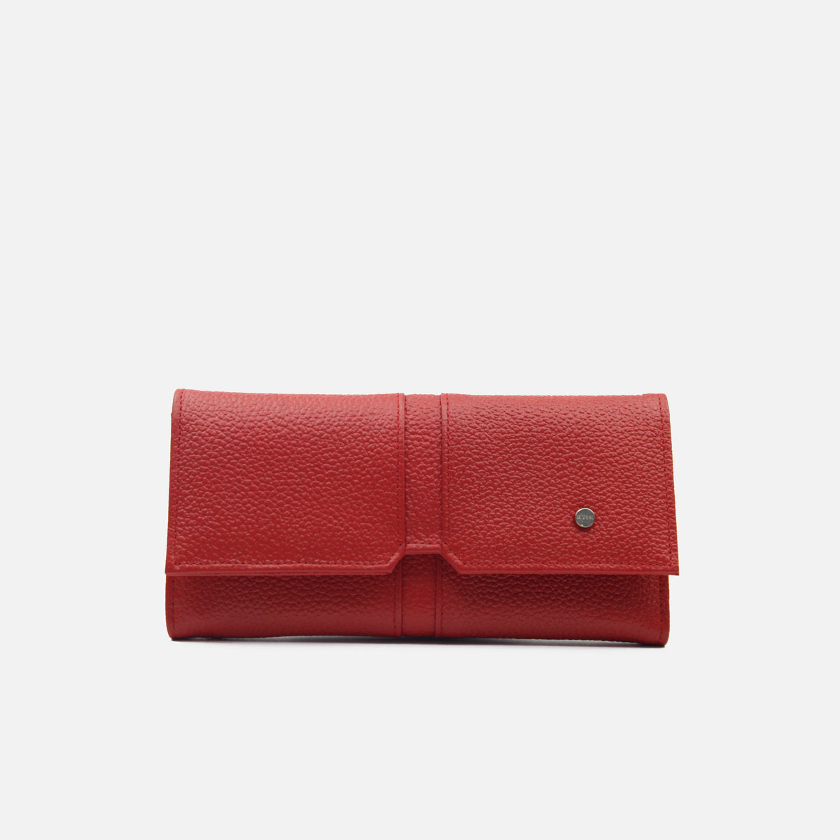 Billetera mili de cuero para mujer - Rojo