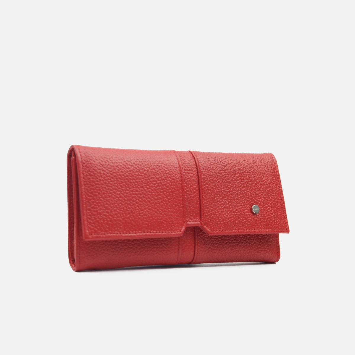 Billetera mili de cuero para mujer - Rojo