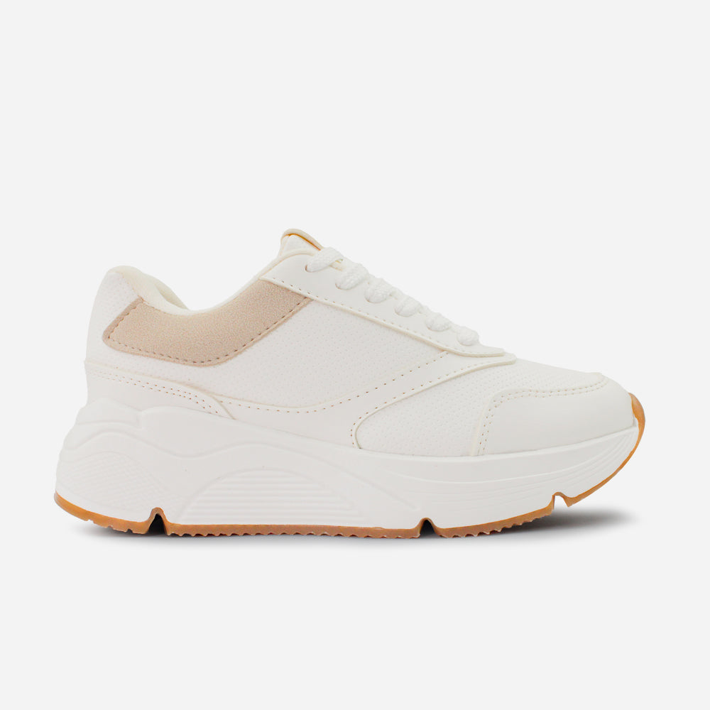 Tenis Sneakers priscilla de sintético para mujer - Hueso