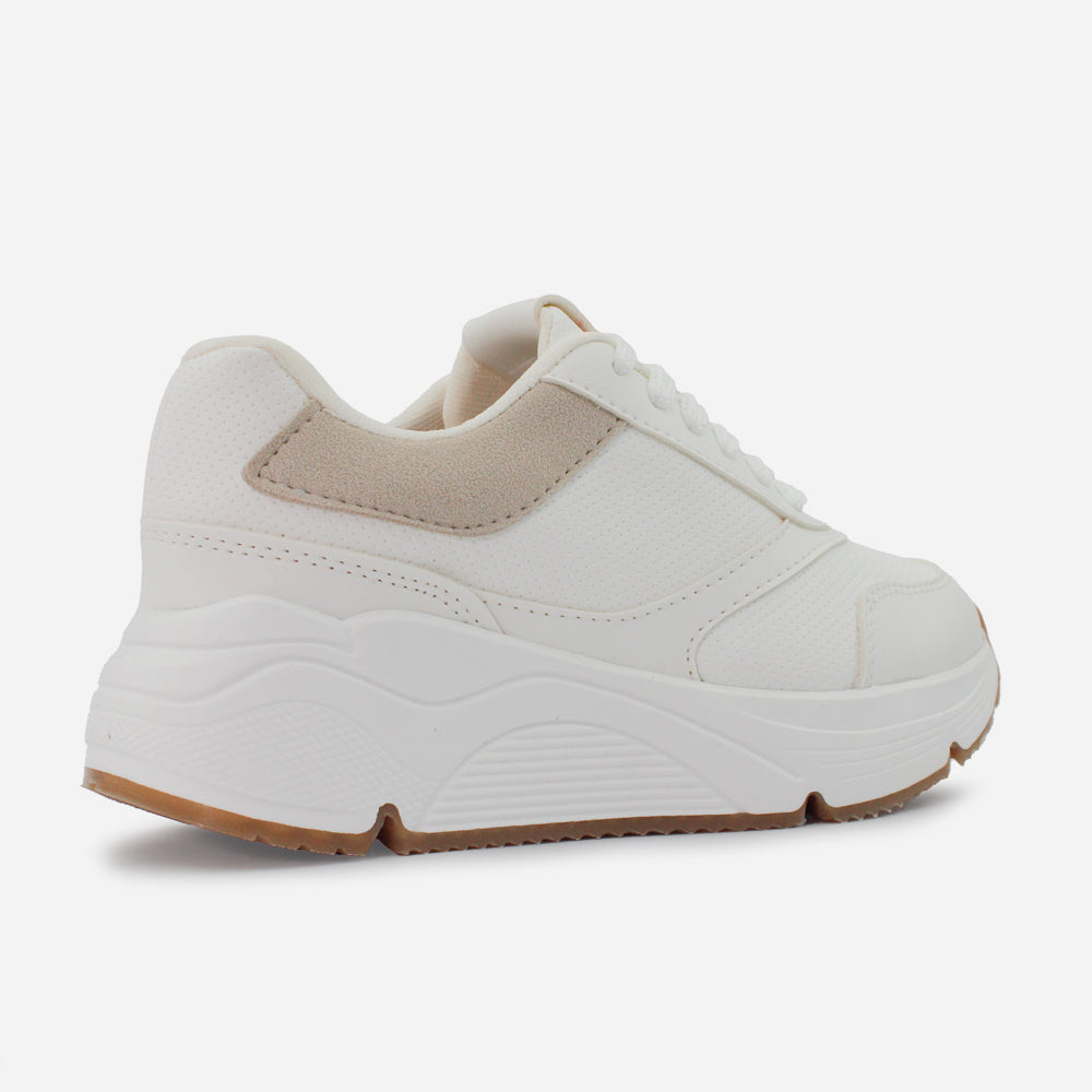 Tenis Sneakers priscilla de sintético para mujer - Hueso