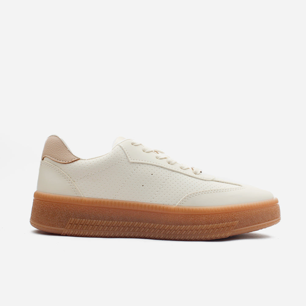 Tenis Sneakers mila de sintético para mujer - Beige