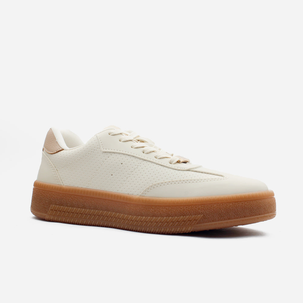 Tenis Sneakers mila de sintético para mujer - Beige