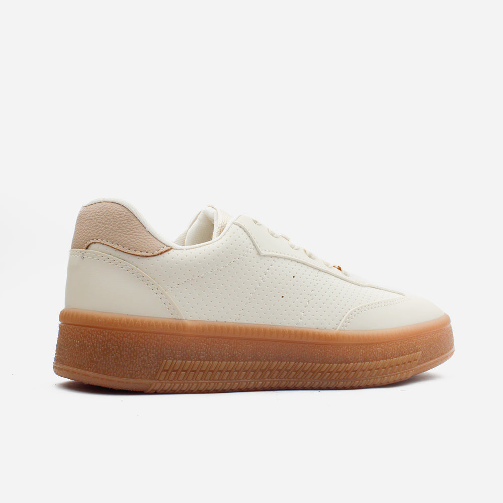 Tenis Sneakers mila de sintético para mujer - Beige