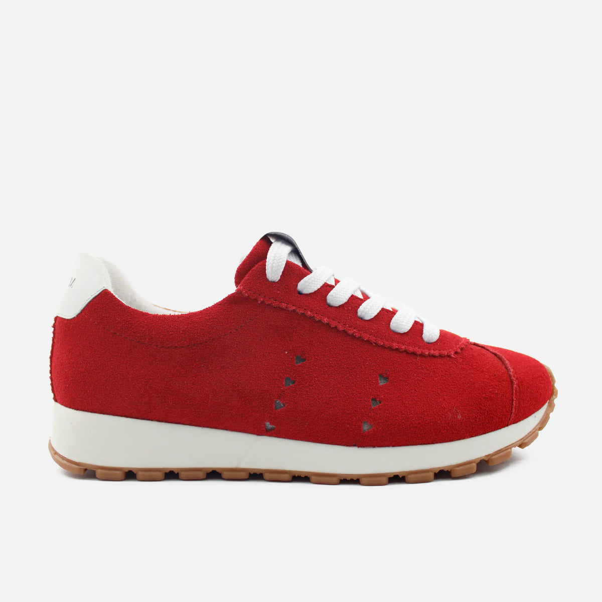 Tenis ema de cuero carnaza para mujer - Rojo