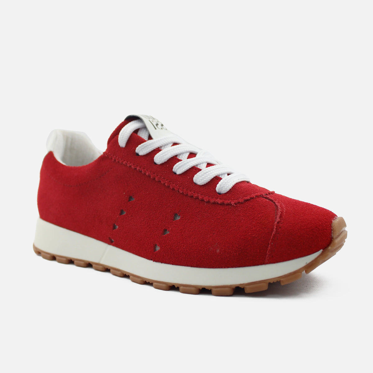 Tenis ema de cuero carnaza para mujer - Rojo