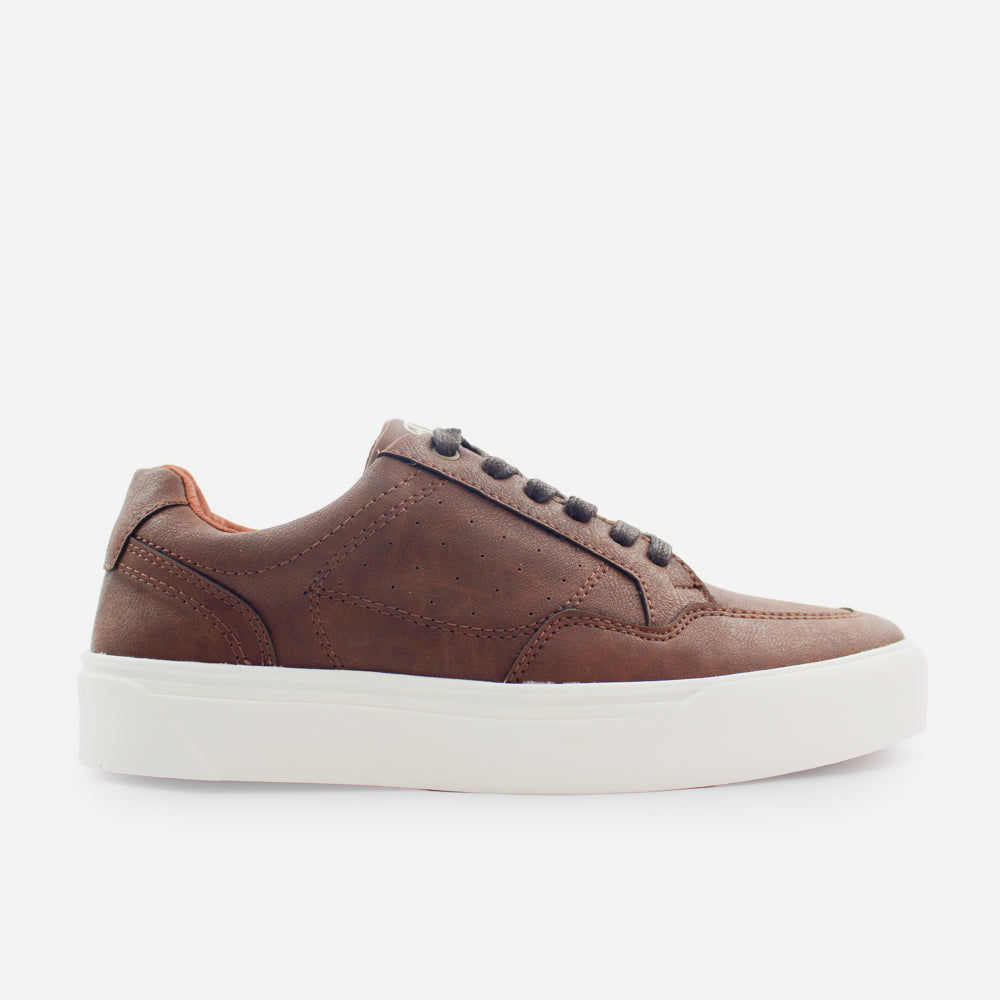 Tenis Sneakers cleo de sintético para hombre - Café