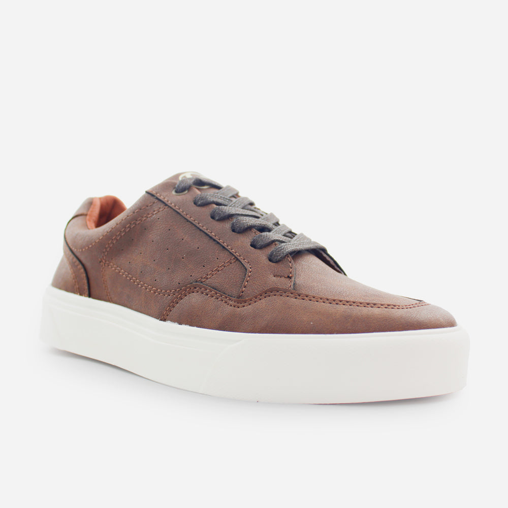 Tenis Sneakers cleo de sintético para hombre - Café