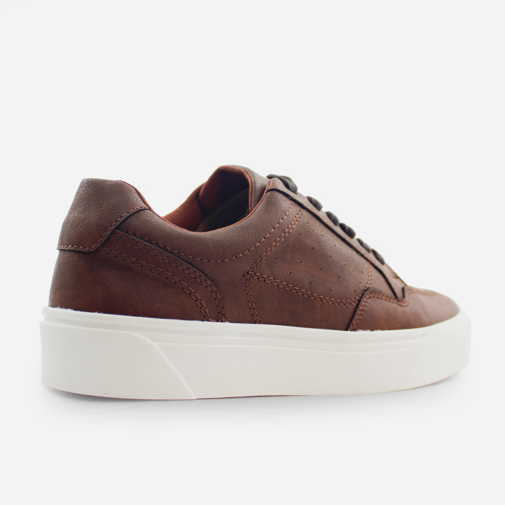 Tenis Sneakers cleo de sintético para hombre - Café