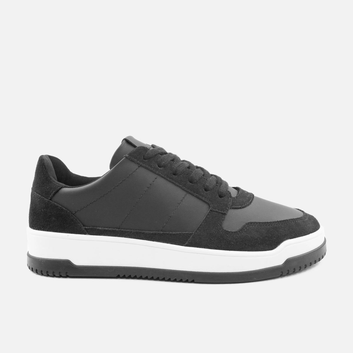 Tenis ava de cuero para hombre - Negro