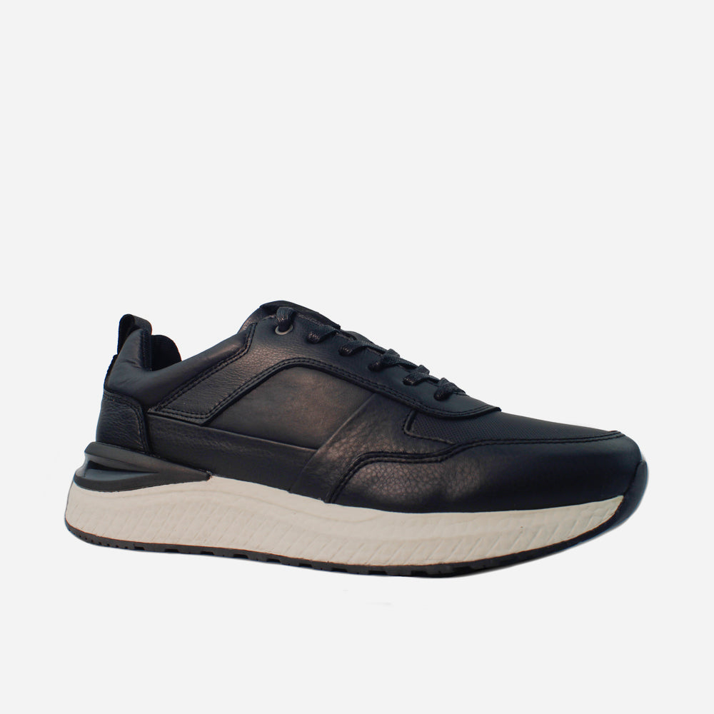 Tenis Sneakers noel de cuero para hombre - Negro