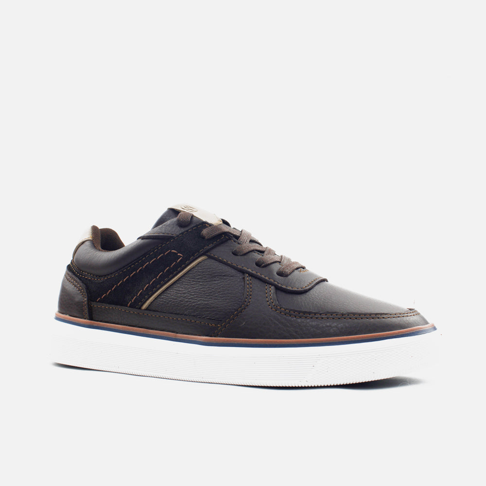 Tenis Sneakers tor de cuero para hombre - Café