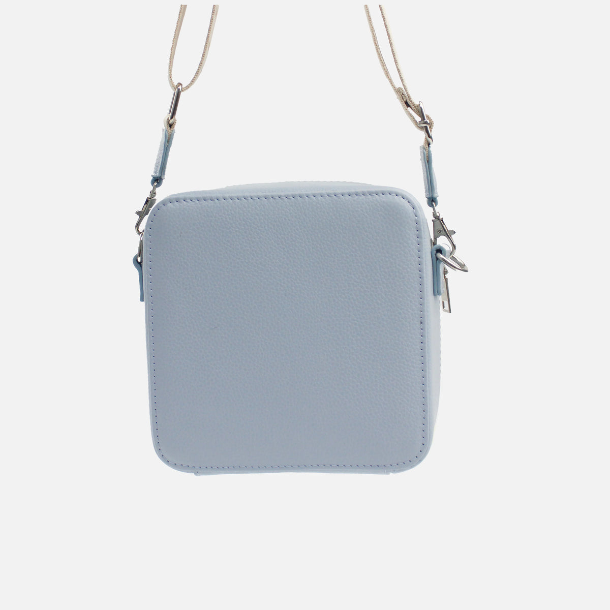 Bolso manos libres lia de cuero para mujer - Celeste