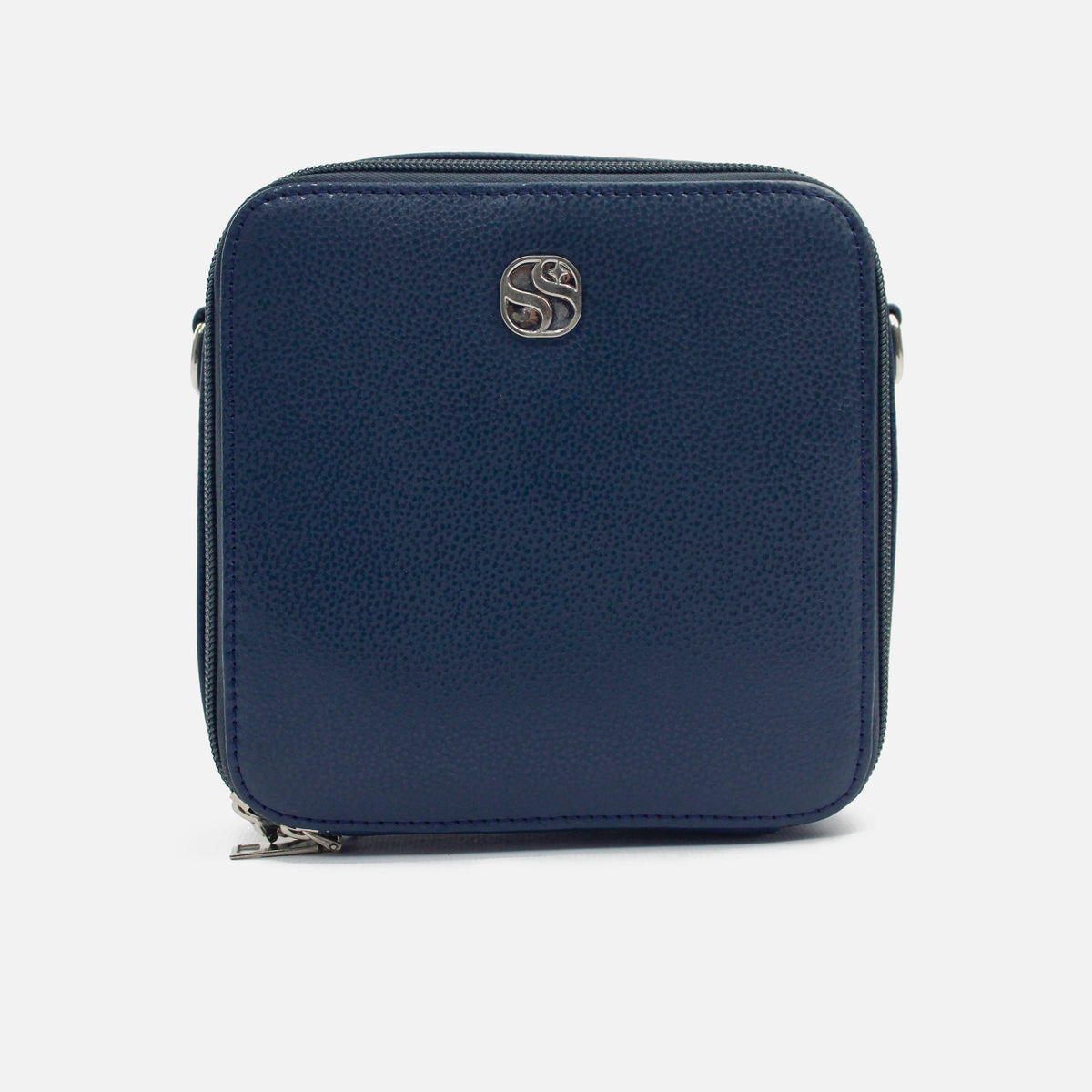 Bolso manos libres lia de cuero para mujer - Azul