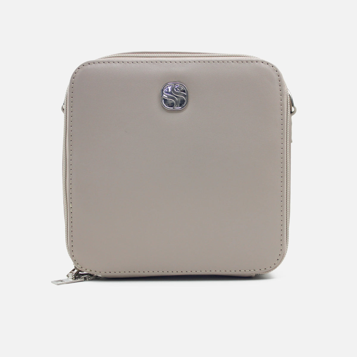 Bolso manos libres lia de cuero para mujer - Nude