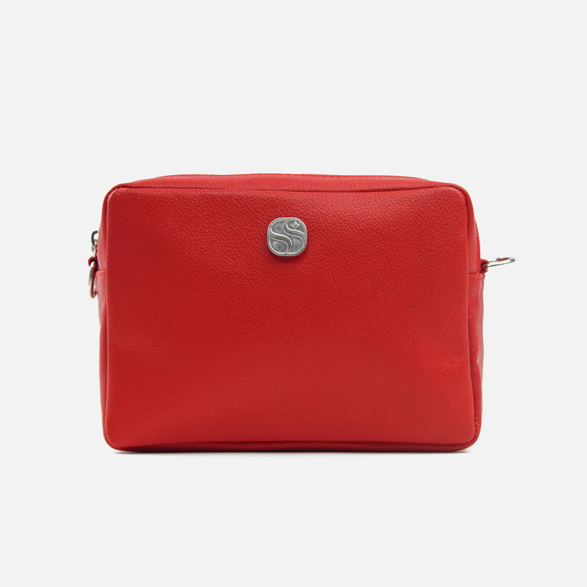 Bolso manos libres esme de cuero para mujer - Rojo