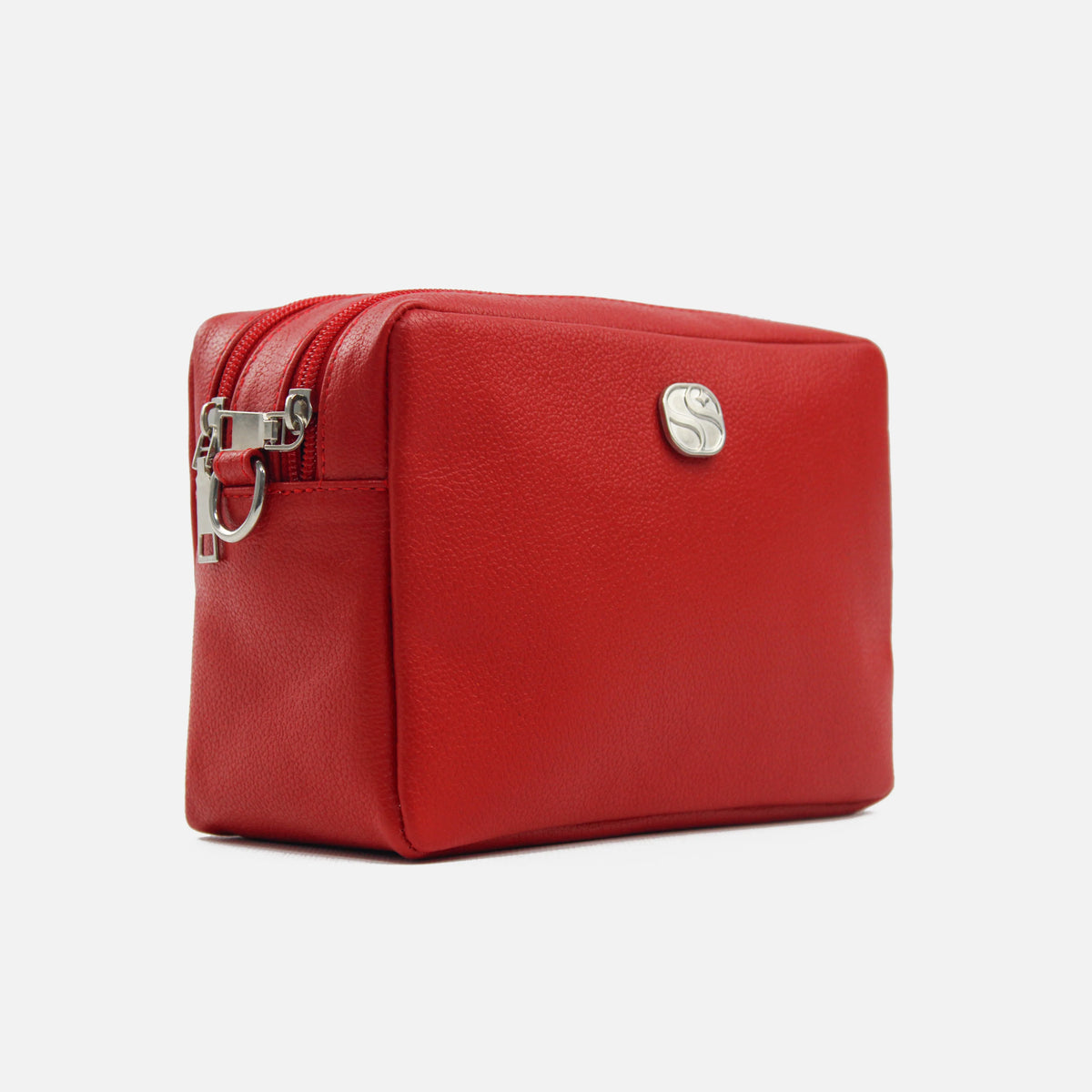 Bolso manos libres esme de cuero para mujer - Rojo