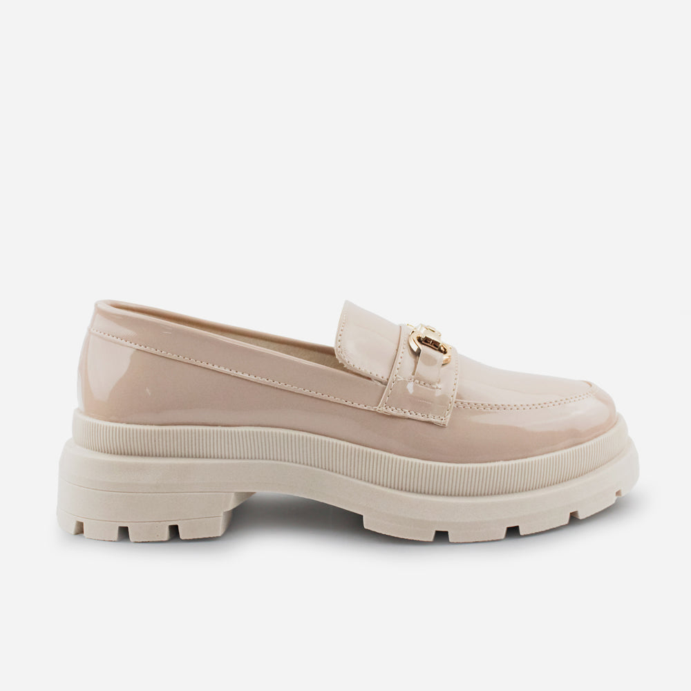 Mocasin plataforma ursula de sintético para mujer - Beige