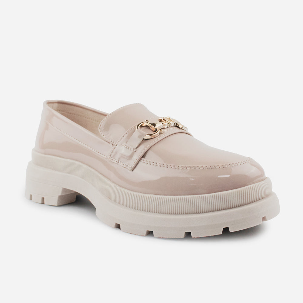 Mocasin plataforma ursula de sintético para mujer - Beige