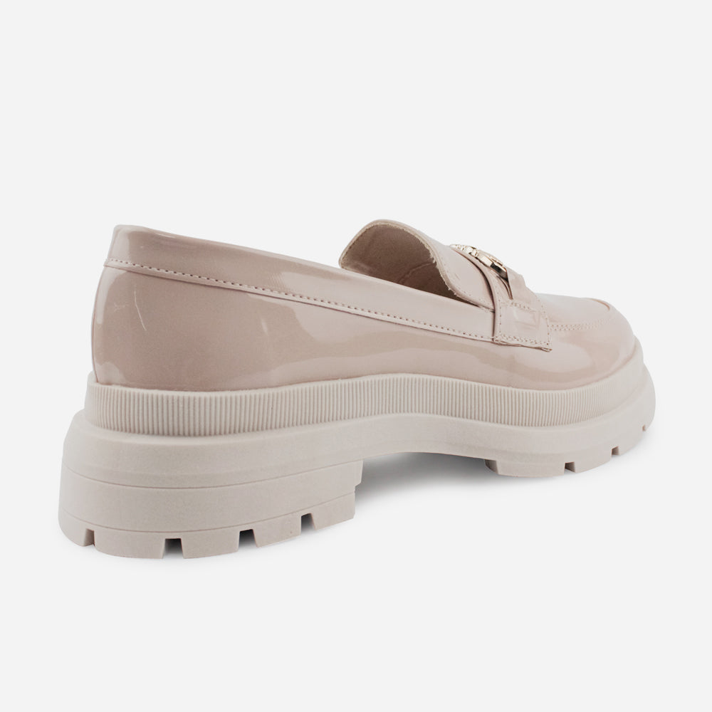 Mocasin plataforma ursula de sintético para mujer - Beige