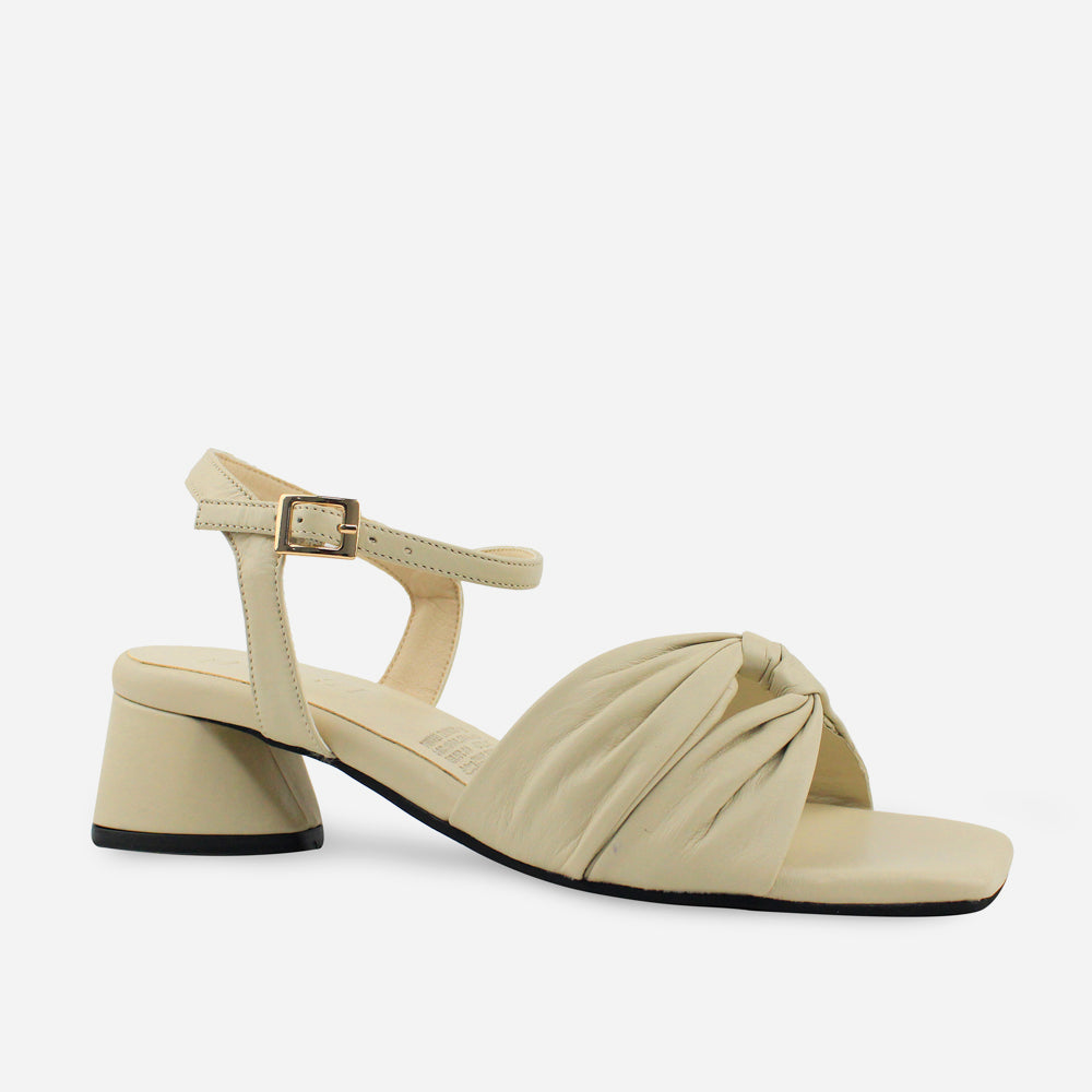 Sandalia tacon claridad de sintético para mujer - Beige