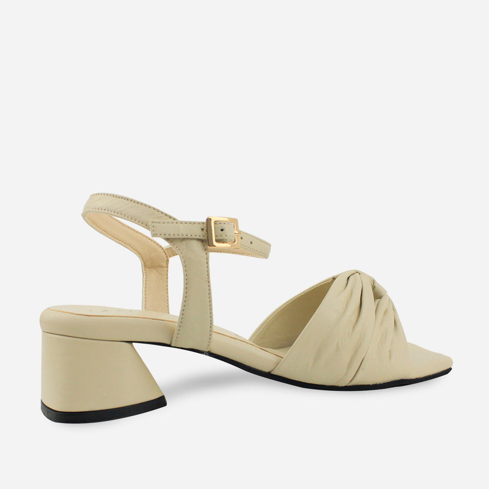 Sandalia tacon claridad de sintético para mujer - Beige