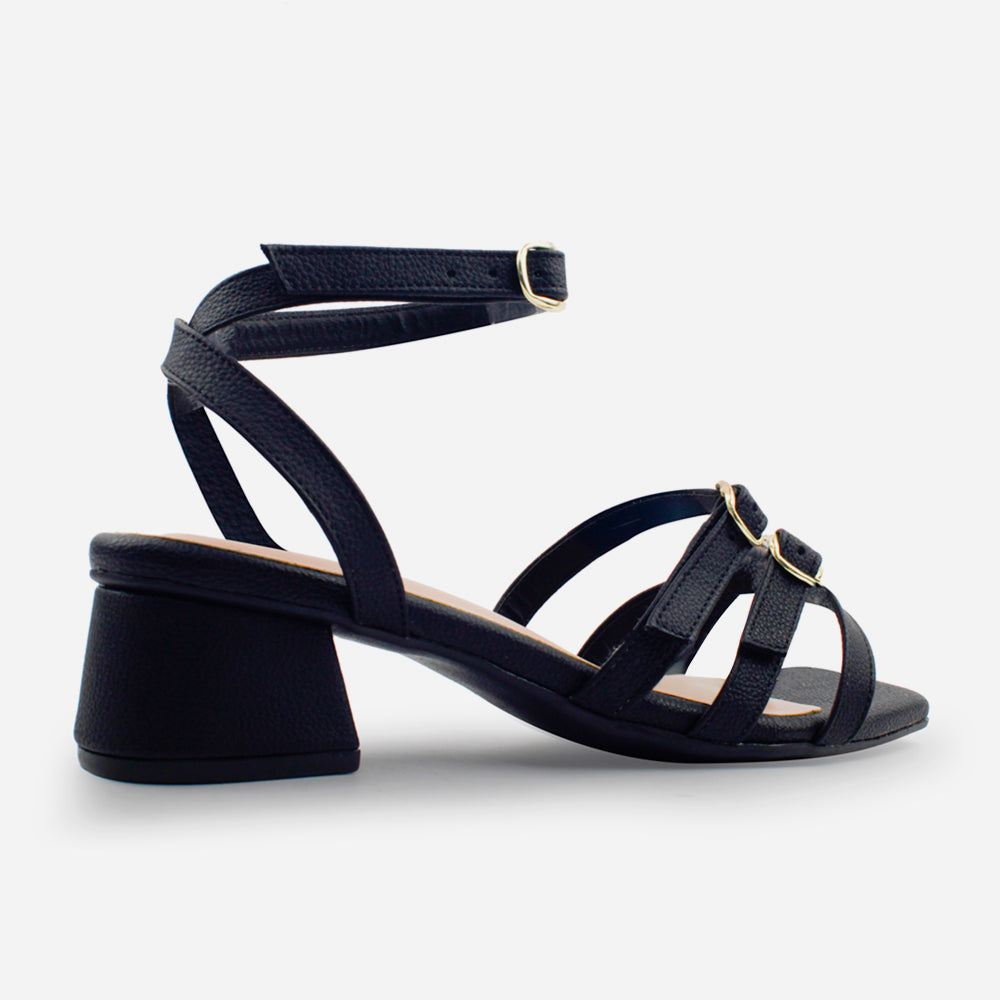 Sandalia tacon livia de sintético para mujer - Negro