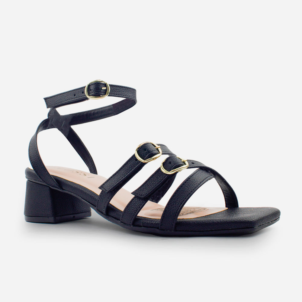 Sandalia tacon livia de sintético para mujer - Negro