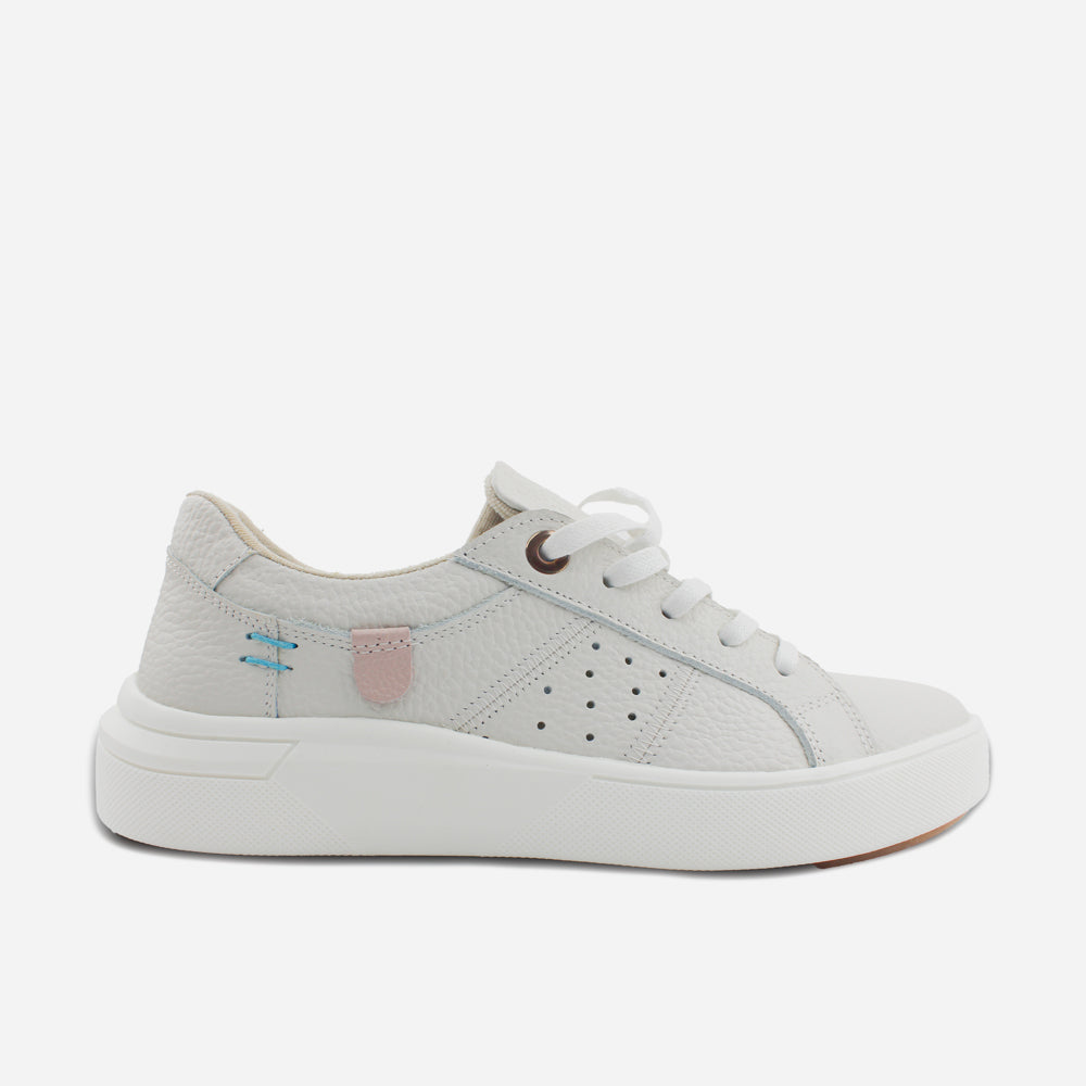 Tenis Sneakers noa de cuero para mujer - Hielo