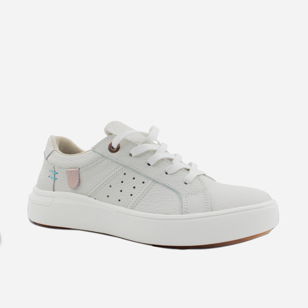 Tenis Sneakers noa de cuero para mujer - Hielo