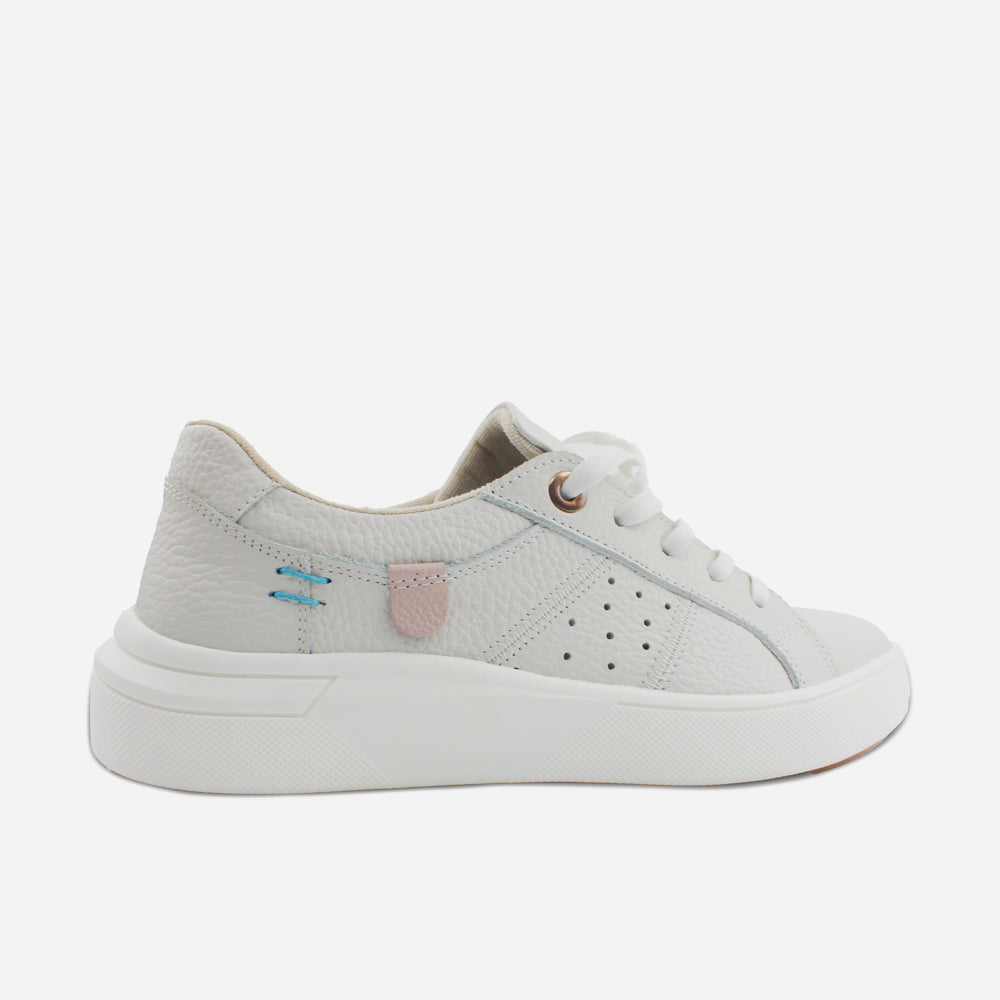 Tenis Sneakers noa de cuero para mujer - Hielo