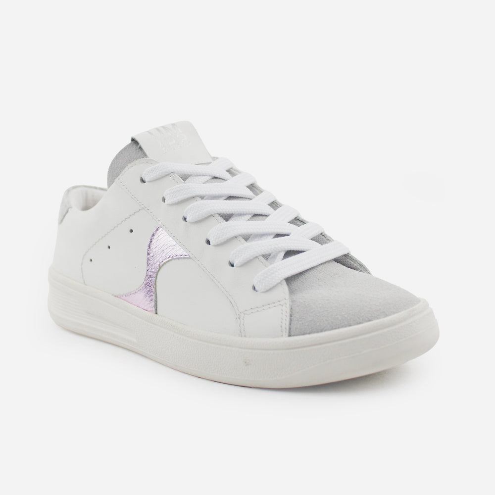 Tenis Sneakers andromeda de cuero para mujer - Morado