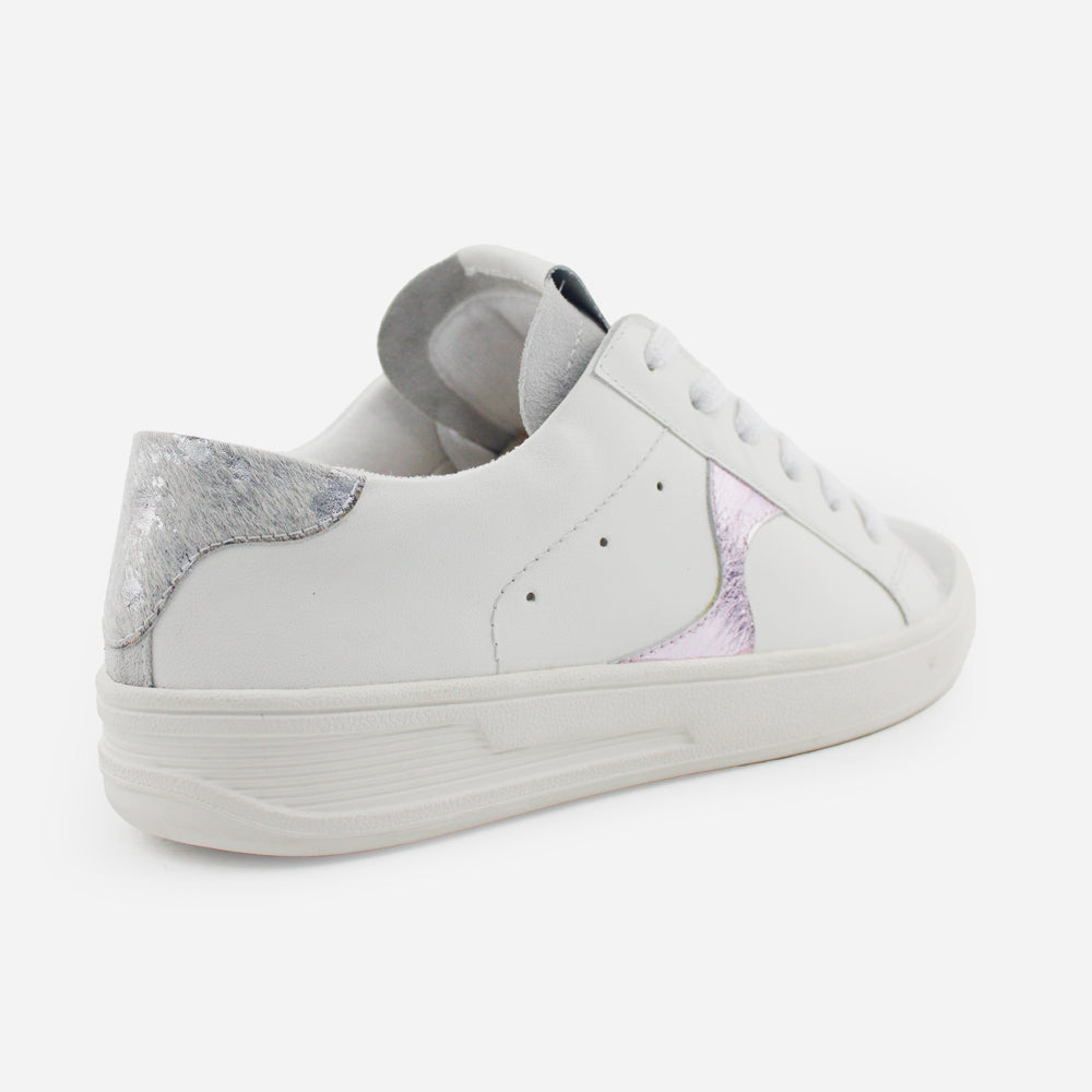 Tenis Sneakers andromeda de cuero para mujer - Morado