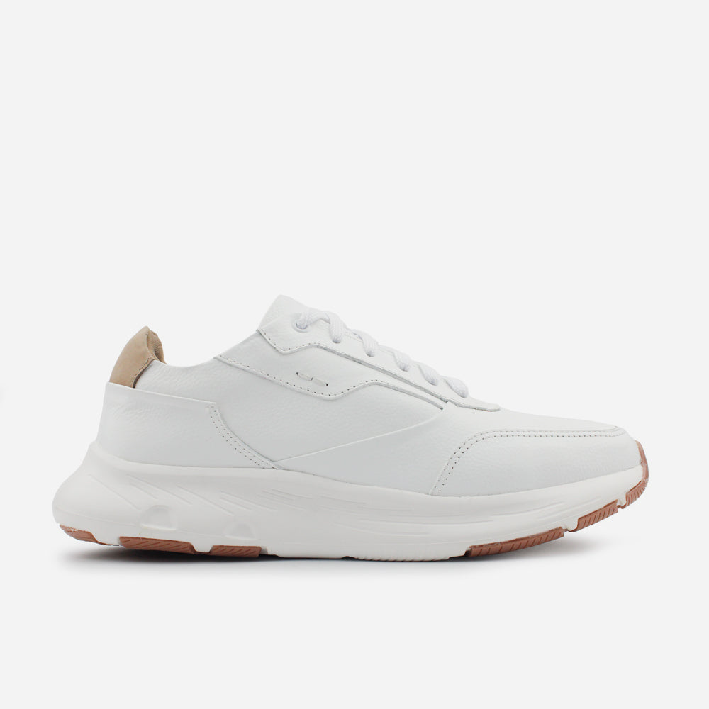 Tenis Sneakers frederick de cuero para hombre - Blanco