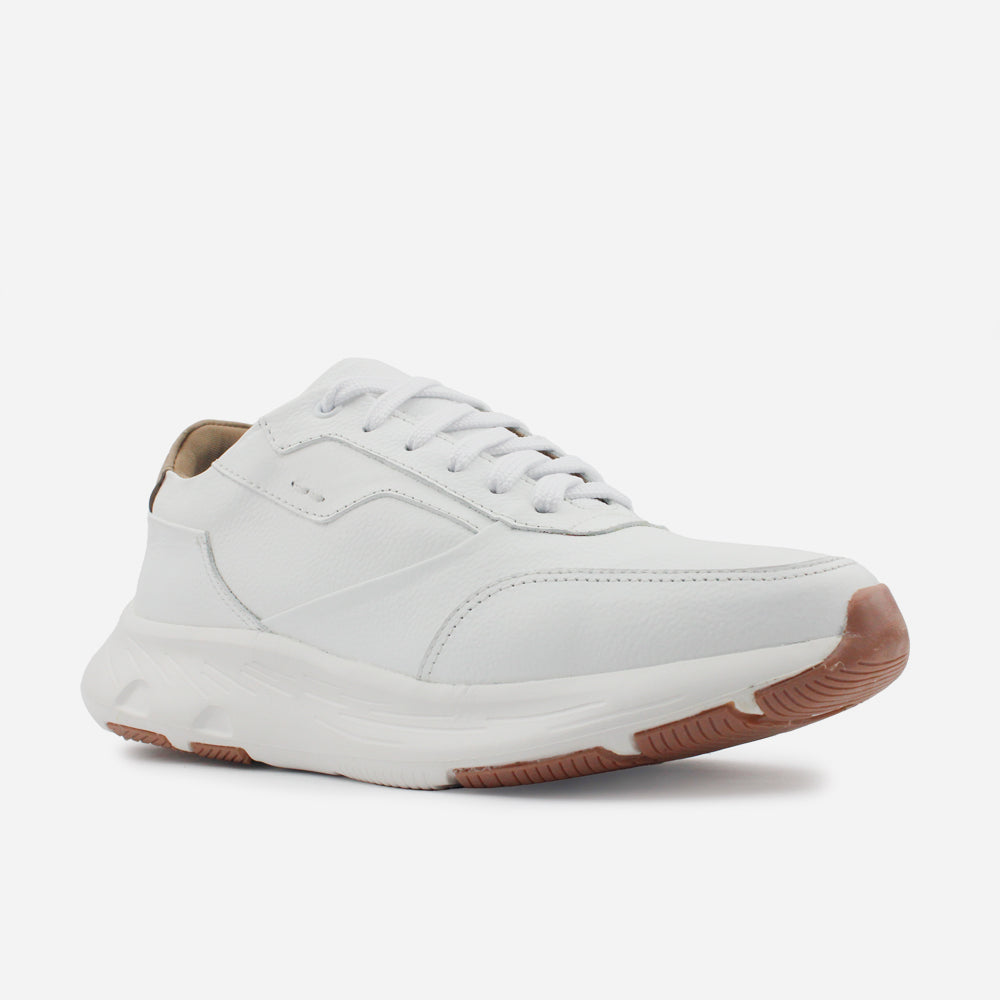 Tenis Sneakers frederick de cuero para hombre - Blanco