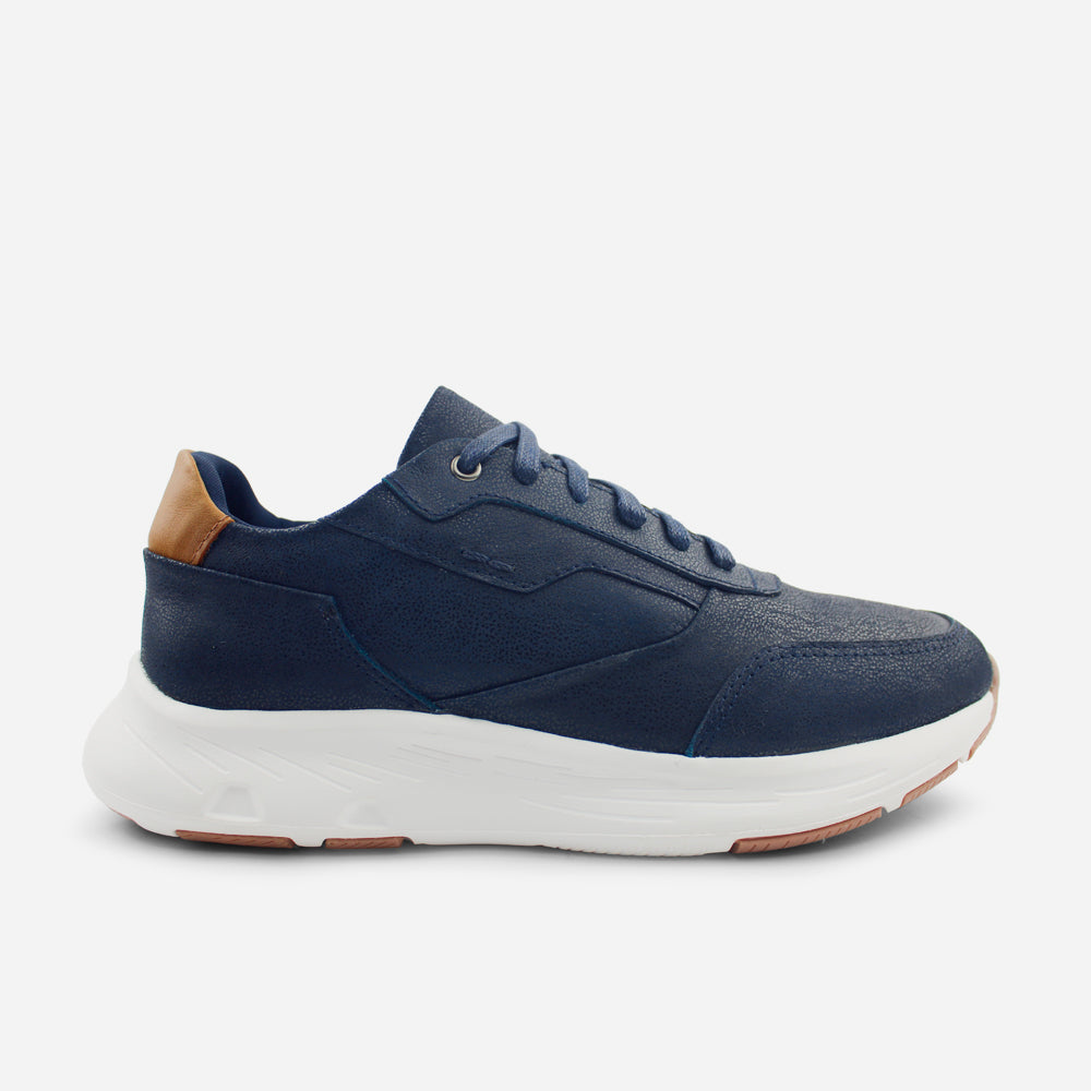 Tenis Sneakers frederick de cuero para hombre - Azul