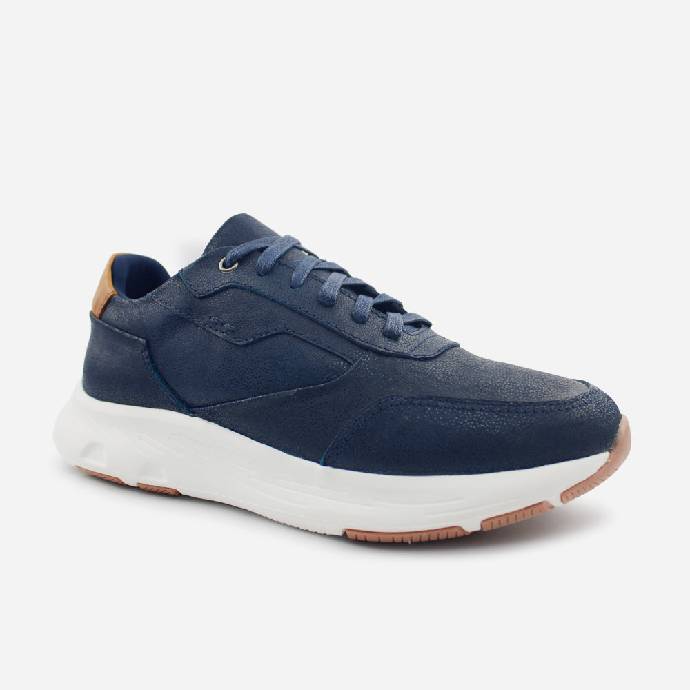 Tenis Sneakers frederick de cuero para hombre - Azul