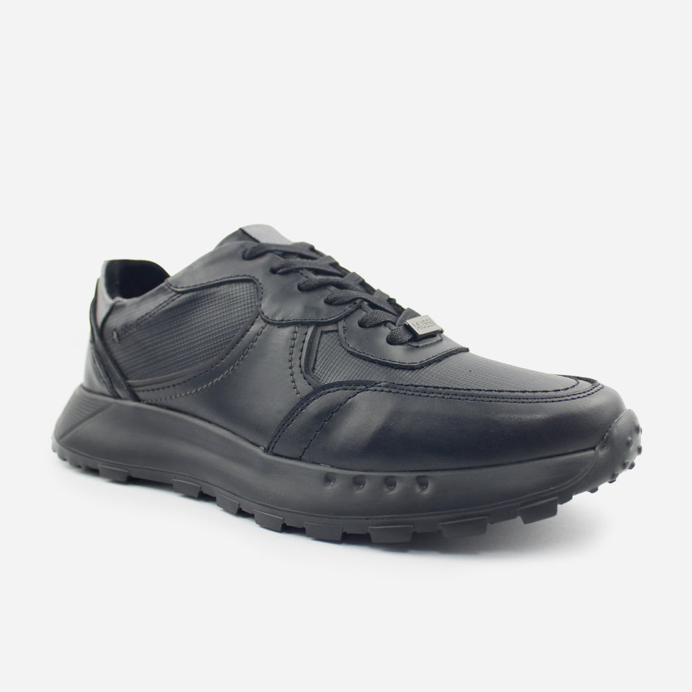 Tenis Sneakers arthur de cuero para hombre - Negro